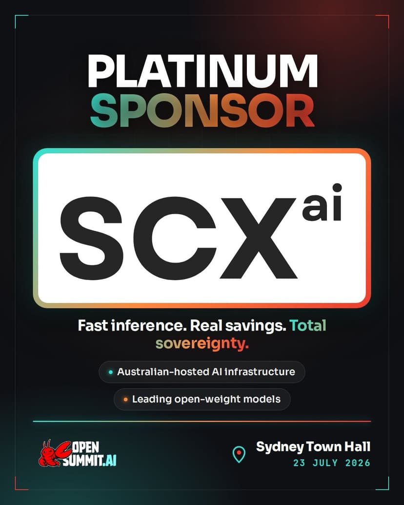 SCX.ai Named Platinum Sponsor of OpenSummit Sydney 2026