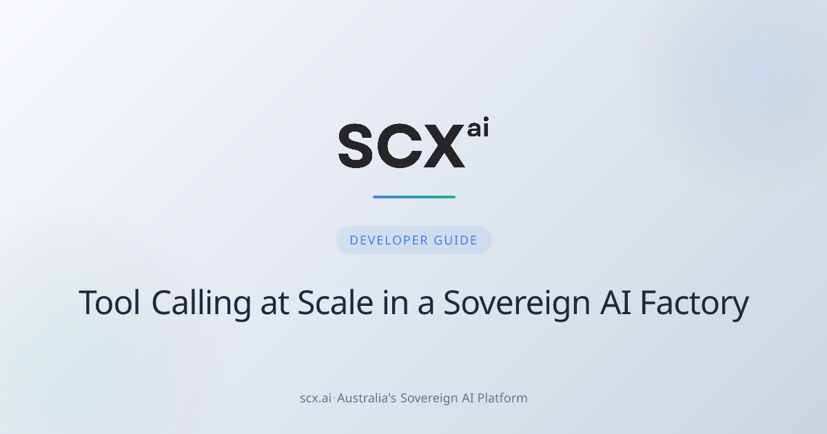Tool Calling at Scale in a Sovereign AI Factory